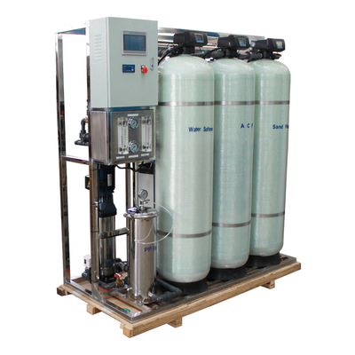 سیستم اسمز معکوس تولید آب خالص 1500L/H حذف 97% نمک باکتری