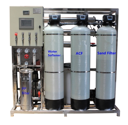 1000L/H سیستم اسمز معکوس حذف نمک منگنز آهن فلوراید سرب و کلسیم